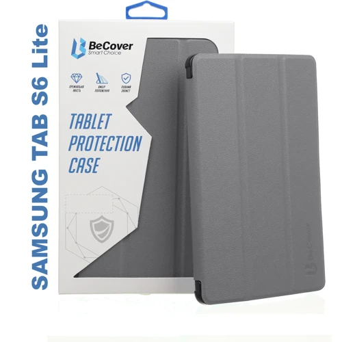 Аксессуар для планшетных ПК BeCover Smart Case Gray for Samsung Galaxy Tab S6 Lite 10.4 P610/P615 (705215) фото 6