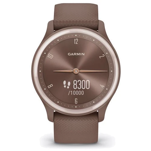 Смарт-часы Garmin Vivomove Sport Cocoa Case and Silicone Band with Peach Gold Accents (010-02566-02): Фитнес-функции Шагомер, Пульсометр
