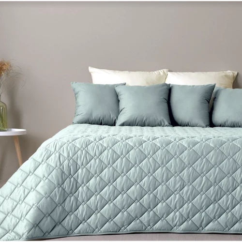 Покривало IDEIA Стиль Cube 210х240 м'ята/світло-сірий (8-32405)