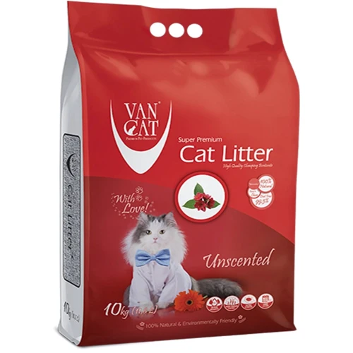 Бентонитовый наполнитель VanCat Natural Классик для кошачьего туалета 10 кг