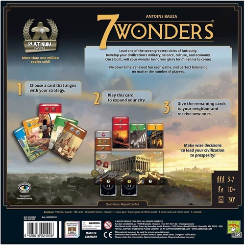 Настольная игра 7 Wonders 2nd Edition (7 Чудес 2-е издание) (1004001): Производитель Ігромаг