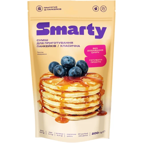 

Cмесь для панкейков Smarty классическая 200 г (1600080)
