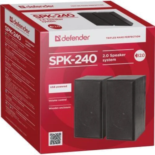 Акустическая система Defender SPK 240 USB 6W MDF Black (65224) фото 5