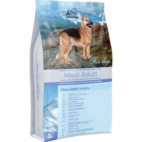 Сухий корм Carpathian Pet Food Maxi Adult Для дорослих собак великих порід вагою від 25 кг 3 кг (4820111140855)