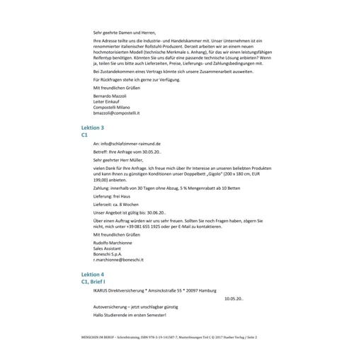 Menschen im Beruf: Schreibtraining: Кількість сторінок 112