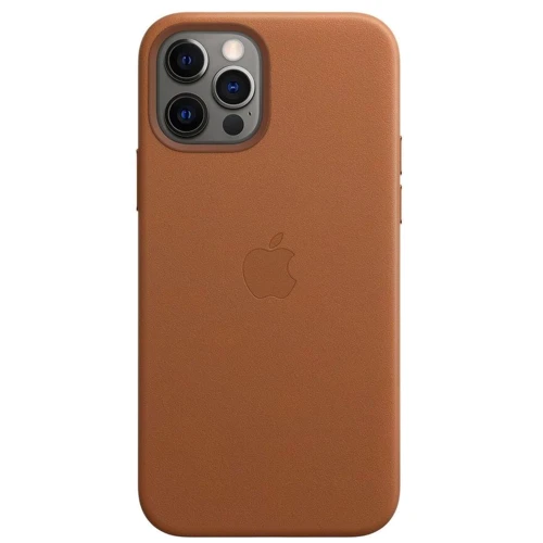 Чехол для iPhone Apple Leather Case with MagSafe Saddle Brown (MHKL3) for iPhone 12 Pro Max