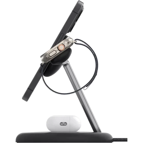 Зарядное устройство Belkin Wireless Charger BoostCharge Pro 3-in-1 Magnetic Stand with Qi2 Black (WIZ023TTBK)