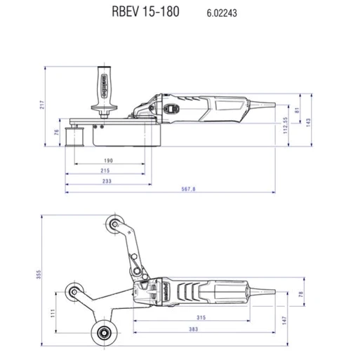 Ленточная шлифмашина Metabo RBE 15-180 Set (602243500): Производитель Metabo