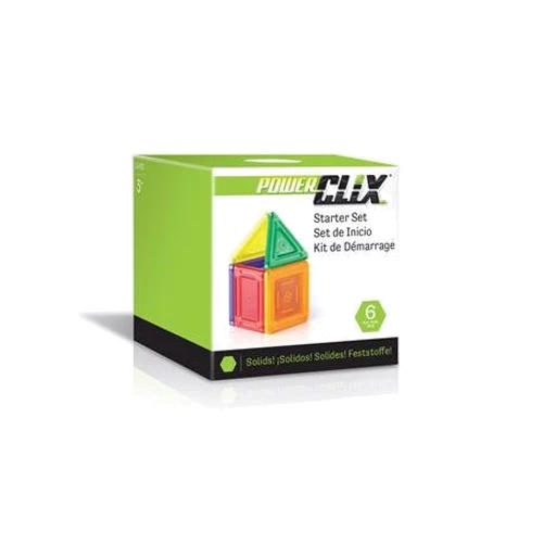 Магнитный конструктор Guidecraft PowerClix Solids Базовый набор, 6 деталей (G9481)