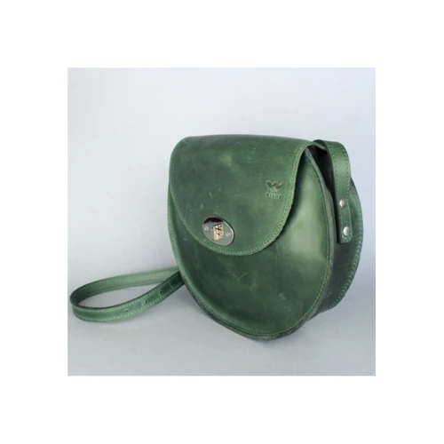 Жіноча сумка-сетчел The Wings зелена (TW-RoundBag-green-crz): Тип ручки Плечовий ремінь, Без ручки