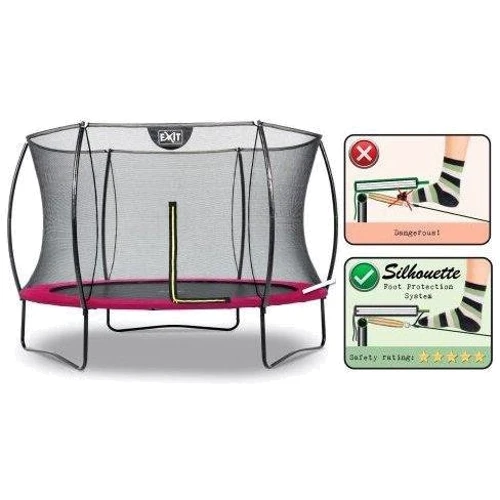 Батут EXIT Silhouette 305 см с защитной сеткой розовый фото 8