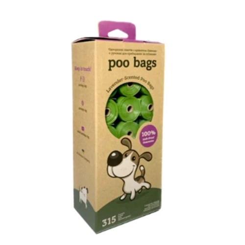 Пакеты для уборки за животными Poo Bags с ароматом лаванды в рулонах 315 шт. (4820266800024)