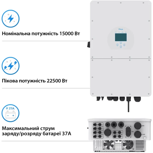 Система хранения энергии Solarverse SUN-15K-SG01HP3-EU-AM2-STACK100-6-30.72kW-LFP 15kW 30.7kWh 1BAT LiFePO4 6000 циклов