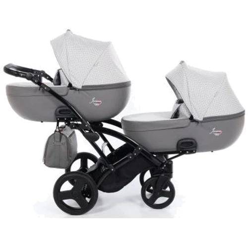 Универсальная коляска Junama для двойни паровозик Madena Duo Slim 02 (JM-DUOs-02): Материал колес полиуретан