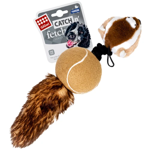 Іграшка для собак Барсук з двома пищалками GiGwi Catch&fetch штучне хутро 32 см (75075): Виробник GiGwi