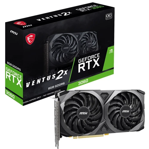 Відеокарта MSI GeForce RTX 3060 8GB GDDR6 VENTUS 2X OC: Виконання Двухслотовое
