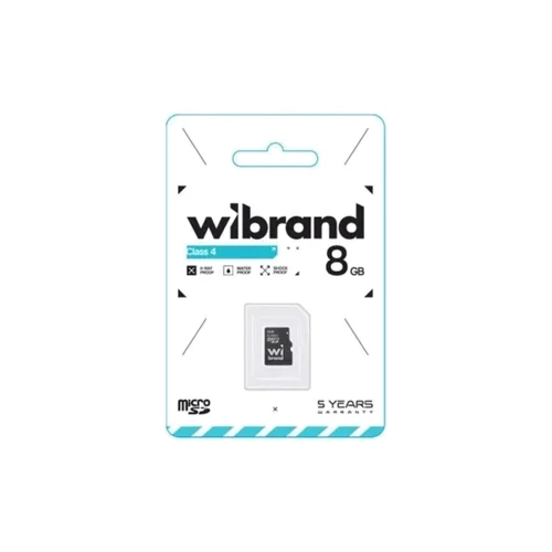 Карта памяти Wibrand 8Gb microSDHC Сlass 4 (WICDC4/8GB): Тип карты MicroSDHC