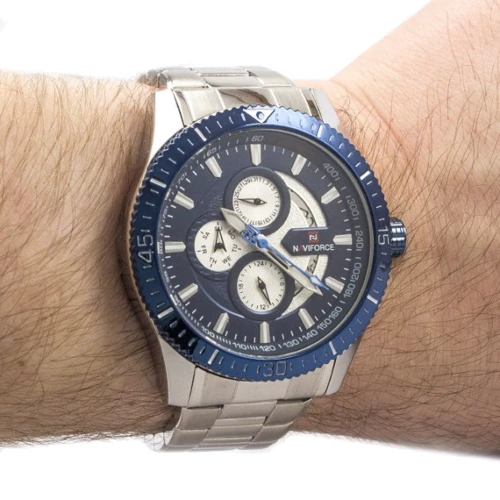 Наручные часы Naviforce 9140 Silver-Blue (NF9140SB): Механизм Кварцевый