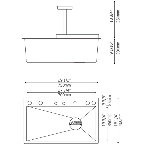 Кухонная мойка Lefton Two Outlets Waterfall Faucet Kitchen Sink with Digital Temperature Display & LED Lighting-KS2208 фото 15
