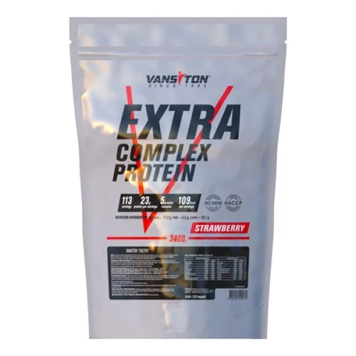 Протеин Vansiton Extra Complex Protein 3400 g /113 servings/ Strawberry