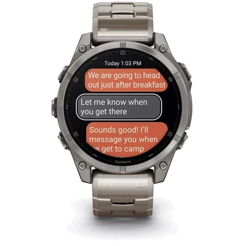 Смарт-часы Garmin Fenix 8 AMOLED 47mm Sapphire Titanium with Vented Titanium Bracelet (010-02904-40): Материал корпуса титан