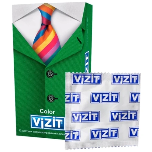Презервативы латексные VIZIT Color цветные ароматизированные №12