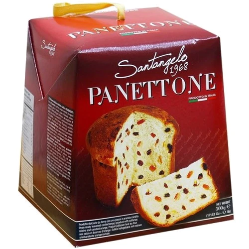 Паска Santangelo Панеттоне с цукатами апельсина и изюмом 500 г (8003896080028)