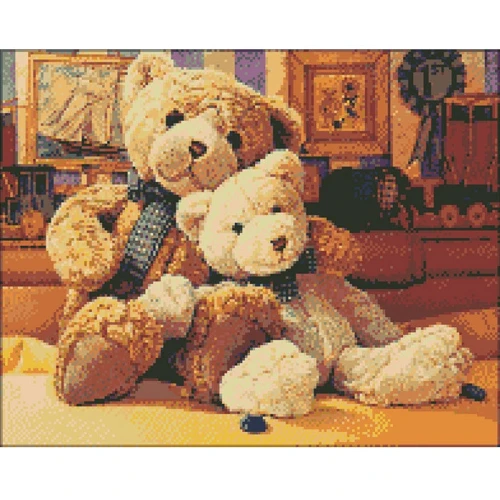 Алмазна вишивка ідейка Ведмедики 40x50см (AM6017)
