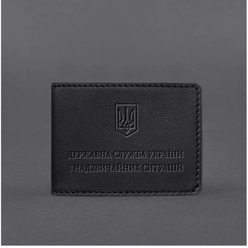 Обкладинка на посвідчення державної служби України з надзвичайних ситуацій BlankNote чорна (BN-OP-14-g): Тип Обложки для документов