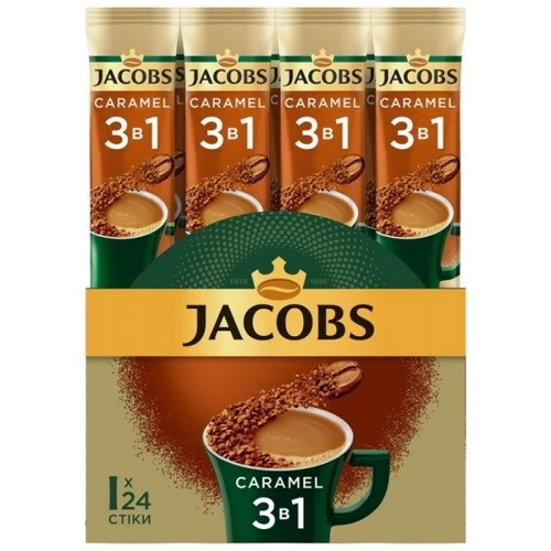 Напиток кофейный растворимый Jacobs Caramel 3в1 24х15 г (8714599104378): Вид напитка Напиток кофейный растворимый