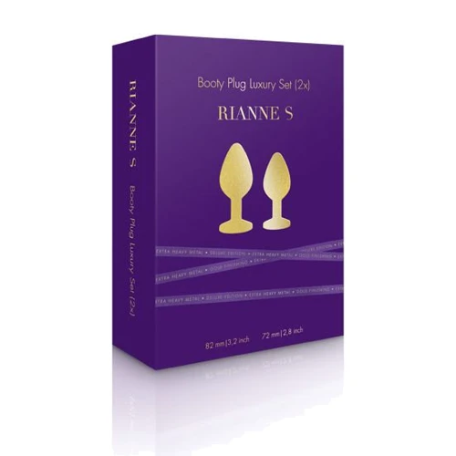 Набор металлических анальных пробок с кристаллом RIANNE S - Booty Plug Luxury Set