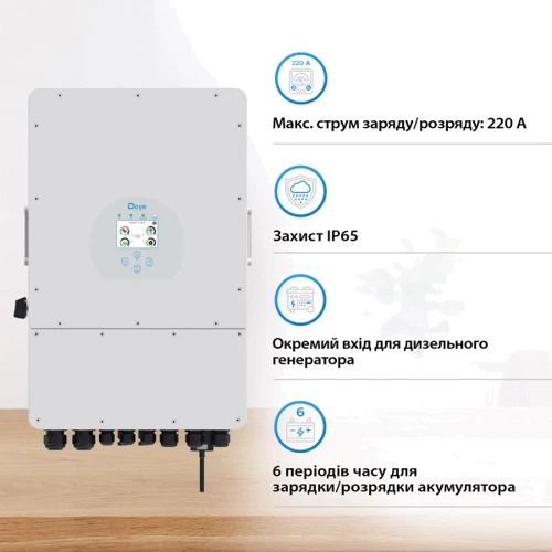 Система хранения энергии Deye SUN-10K-SG02LP1-EU-AM3-2DY9.6K-LFP-W 10kW 9.6kWh 2BAT LiFePO4
