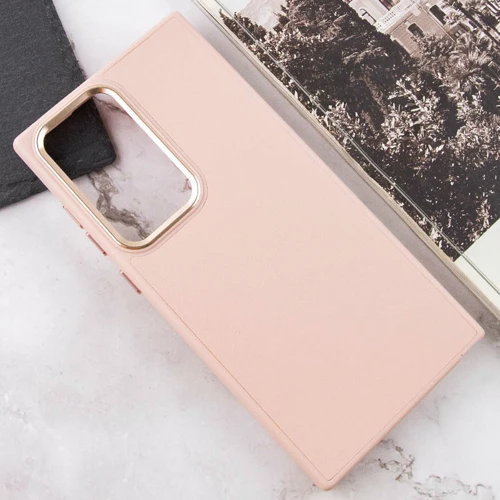 Чехол для телефонов TPU Case Bonbon Leather Metal Style Light Pink for Samsung S918 Galaxy S23 Ultra: Тип накладка на заднюю часть