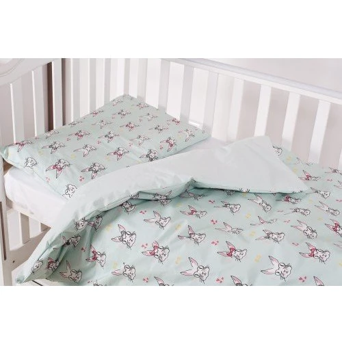 Сменная постель Twins Premium Glamour Limited Кролики mint, мятный (3 эл) (3064-PGNEWR-014)