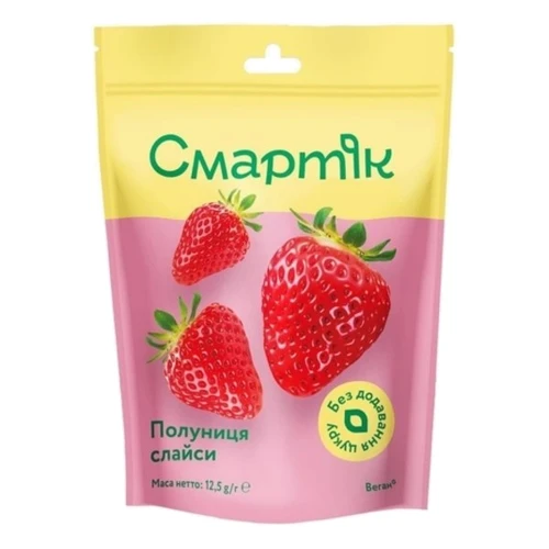 Клубника сублимированная кусочки Смартік 12.5г