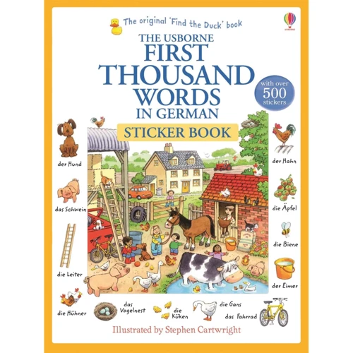 First Thousand Words in German Sticker Book / Первая 1000 слов на немецком с наклейками