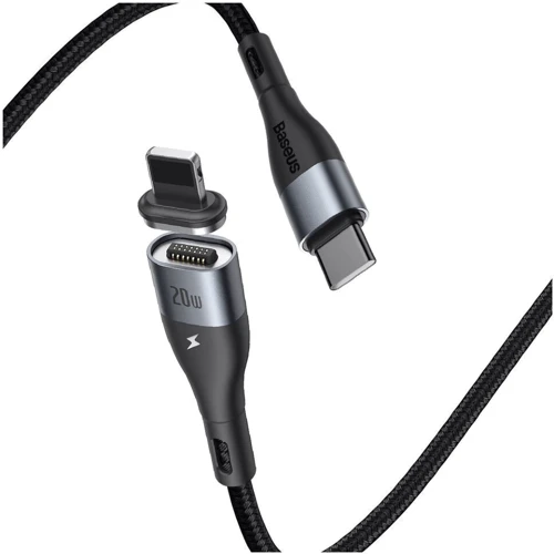 Кабель Baseus Cable USB-C to Lightning Zinc Magnetic Safe Fast Charging PD 20W 2m Black (CATLXC-A01): Тип USB-C - Lightning