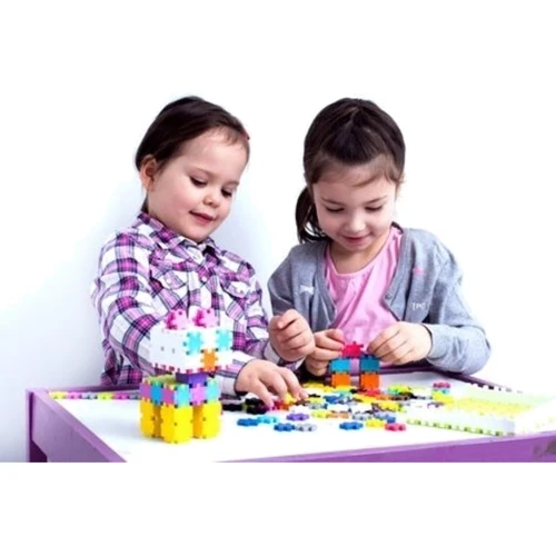 Конструктор MELI BASIC 600 эл. розовый (2,5х2,5см)