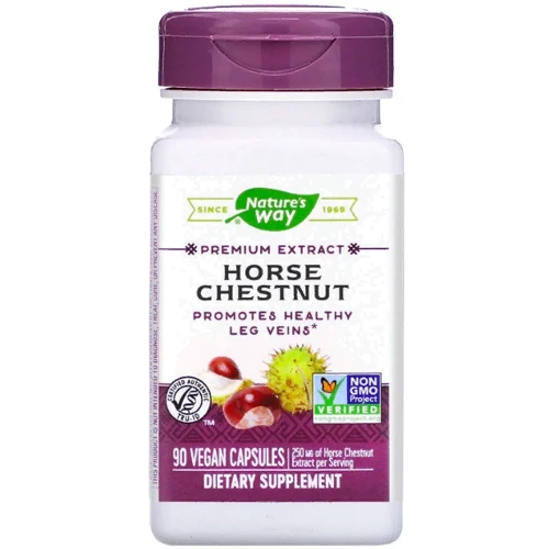 Nature's Way, Horse Chestnut, Standardized, 90 Vegetarian Capsules (NWY-62000)