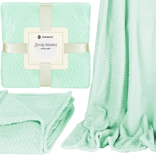 Плед Springos Extra Soft 200x220 см мятный (HA7157) фото 6