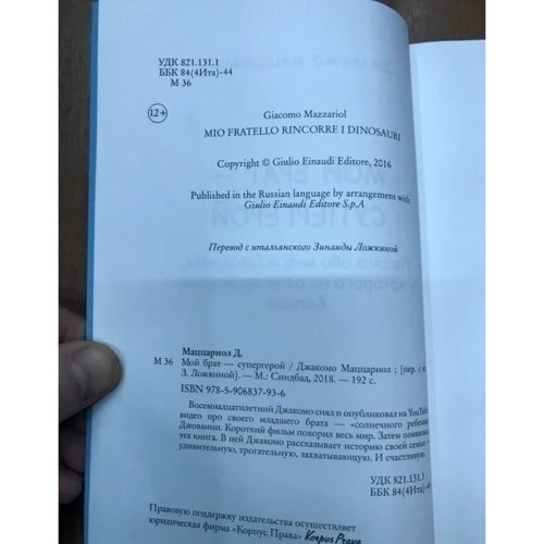 Джакомо Маццариол: Мой брат - супергерой: ISBN 978-5-906837-93-6