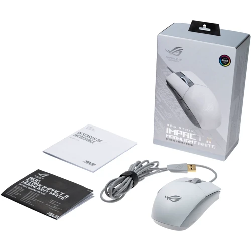 Мышь ASUS ROG Strix Impact II ML USB RGB White (90MP02C0-BMUA00): Количество кнопок 5