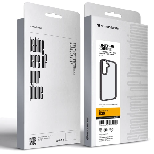 Чехол для телефонов ArmorStandart UNIT2 Case Black for Samsung S931 Galaxy S25 (ARM81837): Материал TPU (термополиуретан) и поликарбонат