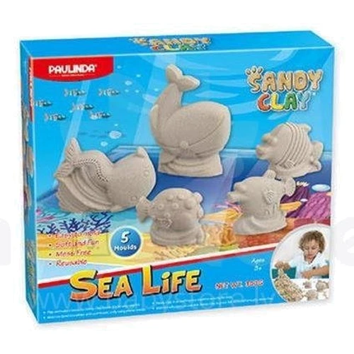 Пісок для творчості Paulinda Sandy clay Морське життя 300г 5 од PL-140016