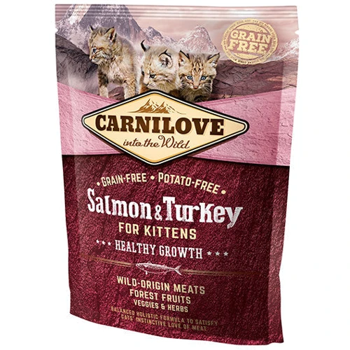 Сухой корм для котят Carnilove Salmon & Turkey Kitten 400 г (8595602512232)
