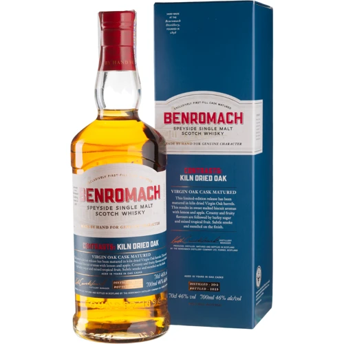 Віскі Benromach Virgin Oak Kiln Dried, 0.7л 46%, у подарунковій упаковці (BWT1868)