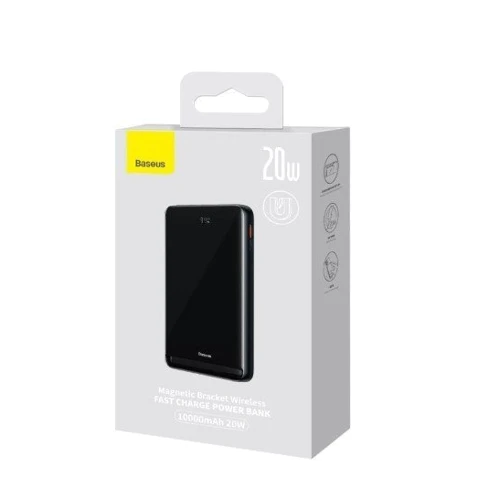 Внешний аккумулятор Baseus Power Bank 10000mAh 20W Magnetic Bracket Wireless Fast Charge Blue (PPCX000203): Особенности Индикатор заряда, беспроводная зарядка, быстрая зарядка