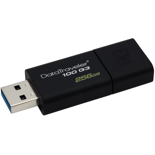 USB-флешка Kingston 256GB DataTraveler 100 G3 USB 3.0 Black (DT100G3/256GB): Стандарт USB USB 3.0