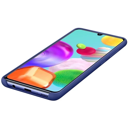 Чохол для телефона Samsung Silicone Cover Blue (EF-PA415TLEGRU) for Samsung A415 Galaxy A41 фото 7