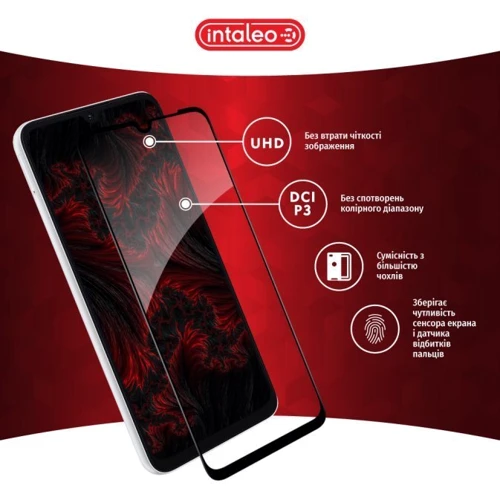Аксессуар для смартфона Intaleo Tempered Glass Full Glue Black for Samsung A057 Galaxy A05s: Цвет черный